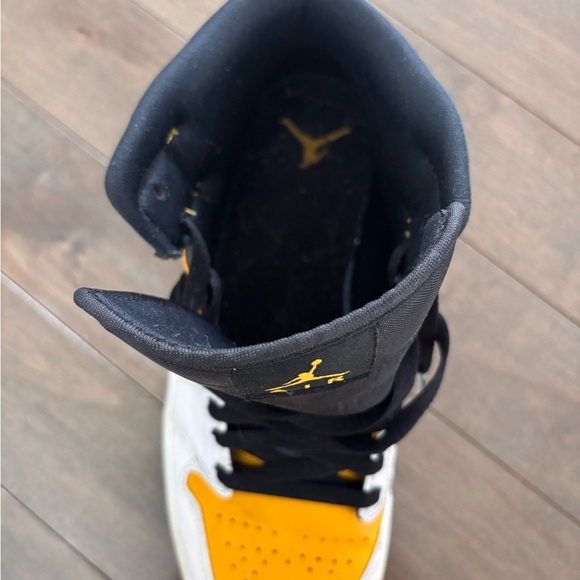 Yellow and Black High-Top Sneakers Nike Air Jordans - Picture 2 of 8